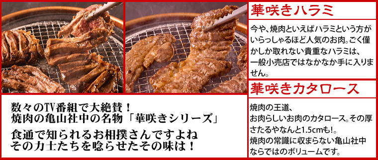 華咲きハラミ、華咲きカタロース